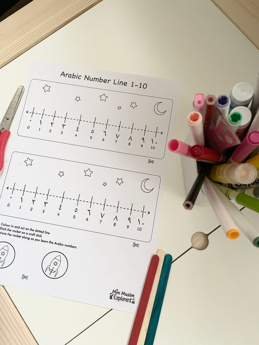 Arabic Rocket number line