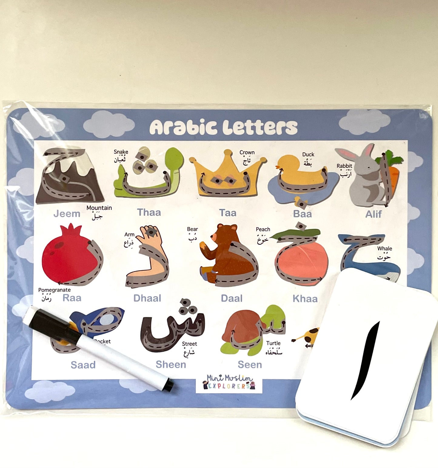 Arabic Wipeable Mat Learning Kit